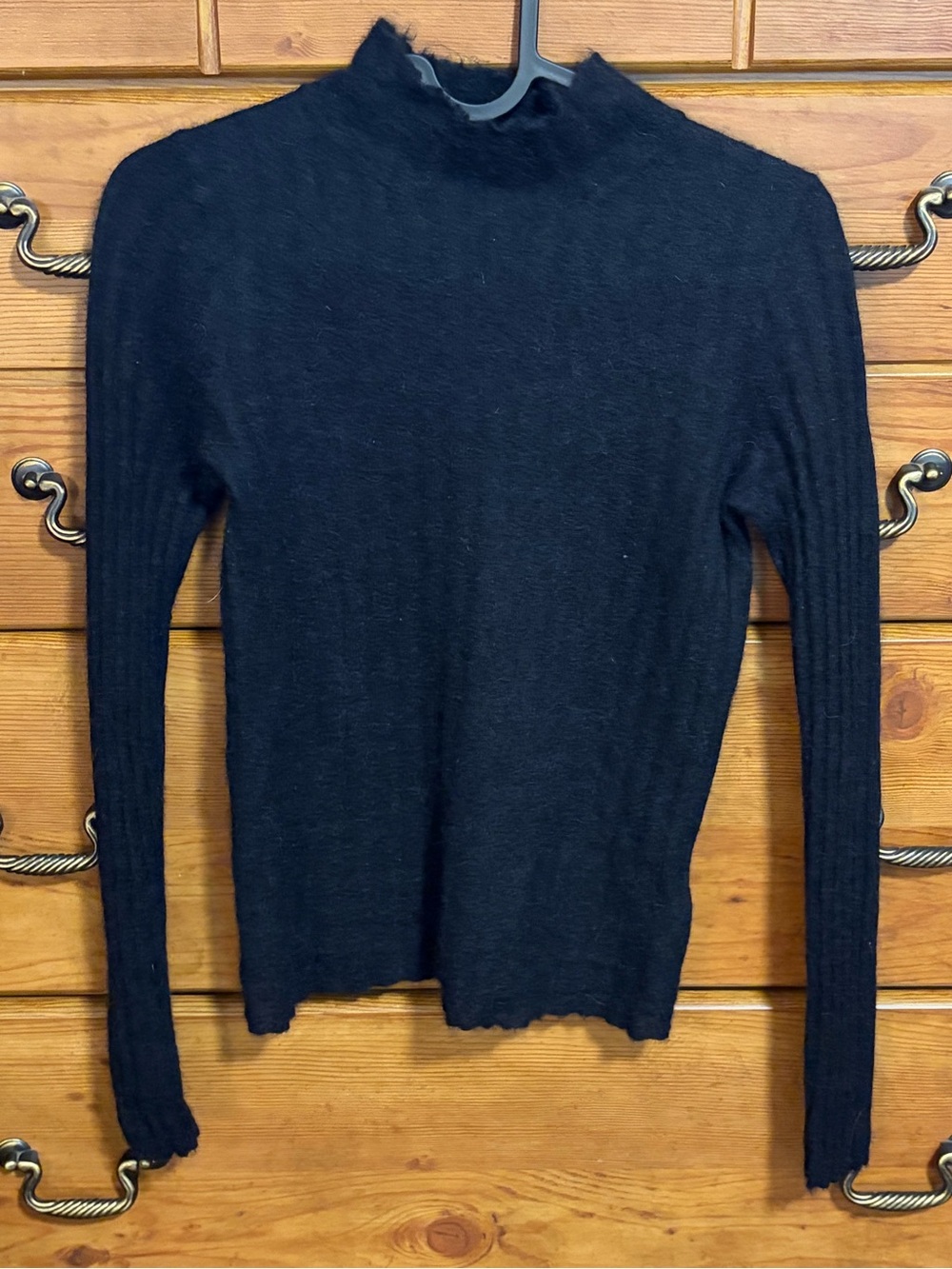Madewell Black Ribbed Turtleneck Sweater